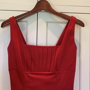 Calvin Klein Red Satin Cocktail Dress